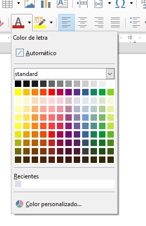 Imagen que muestra la ventana en donde podemos seleccionar el color que queramos aplicar.
