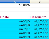 Referencias absolutas. Imagen que muestra referencias absolutas.