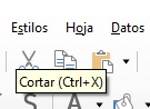 Imagen que muestra las opciones cortar, pegar y copiar.