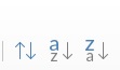 Imagen que muestra los iconos de las operaciones para ordenar los datos.