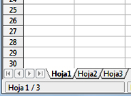 Imagen que muestra un Libro de Calc.