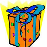 Ilustración que muestra una caja con un regalo envuelto.