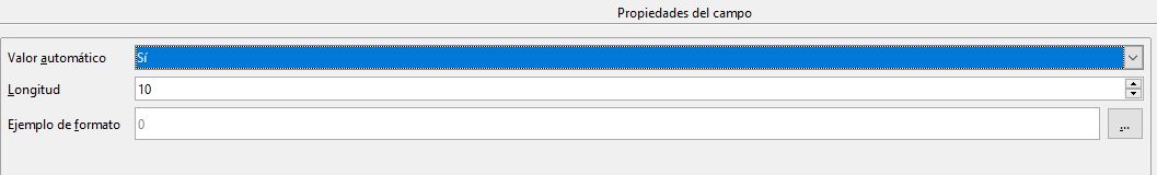 Imagen que muestra la configuración del campo id_averia