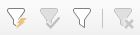 Imagen que muestra los iconos para filtrar los datos.