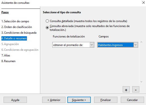 Imagen que muestra la definición de la función promedio de los ingresos.