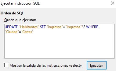 Imagen que muestra la orden de actualización de los datos de la tabla habitantes.
