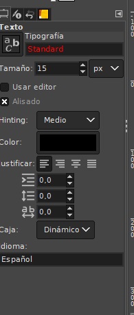 Ilustración que muestra las opciones para manejar textos.