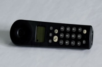 Primer plano de un telefono inalámbrico