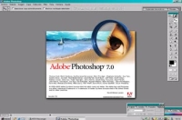 Programa informático, pantalla de ordenador con una captura de pantalla del programa: Adobe photoshop.
