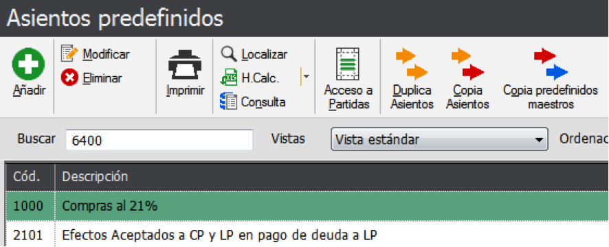 Modificarasientopredefinido
