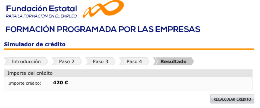 simulador de crédito FUNDAE