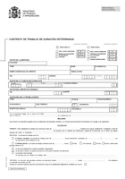 Modelo oficial del contrato de duración determinada.