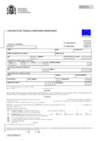 Modelo oficial del contrato a tiempo parcial.