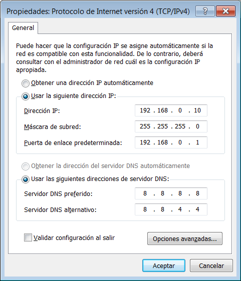 Configuración