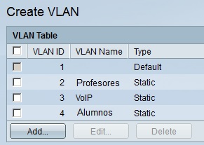 Crear VLAN