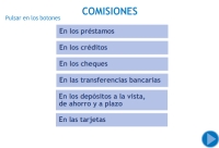 Imagen que muestra las operaciones que dan lugar al cobro de comisiones.