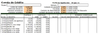 Muestra los datos de la cuenta de crédito y las operaciones realizadas; para que llevemos a cabo su liquidación.