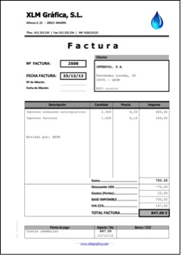 factura XLM