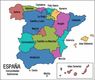 Mapa de las Comunidades Autónomas de España.