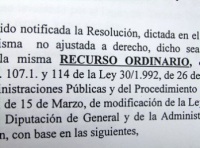 Fotografía de un documento administrativo.