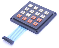 Teclado hexadecimal para sistemas de entrada.