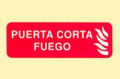 Puerta cortafuego.