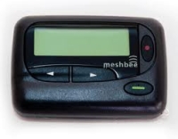 Aparato buscapersonas de color negro. Buscapersonas.