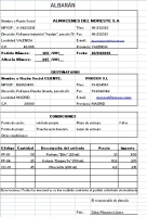 Albarán 345. Se muestra el albarán nº 345.