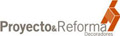 En la imagen se observa un rótulo con el texto "Proyecto&Reforma" y un objeto a su derecha de color marrón claro, simulando una viga de construcción.