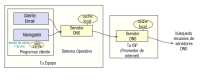 Esquema ejemplo de donde se puede implementar un servidor DNS dentro de una red.