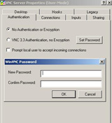 Configuración de VNC.