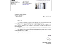 Ejemplo de carta de informes.