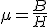 Permeabilidad absoluta (µ Mi minúscula) es igual a inducción magnética (B mayúscula) dividida por la intensidad magnética (H mayúscula).