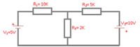 Tarea del cálculo de la intensidad y tensión de un circuito.