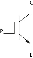 Imagen de del símbolo Transistor  IGBT.