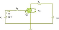 Imagen de la polarización de un transistor.