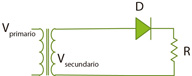 Imagen de circuito para ejercicio de rectificador monofásico.