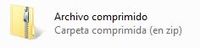 Captura del icono utilizado por defecto en Windows 7 para los archivos comprimidos.