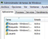 Captura del administrador de tareas de Windows 7.