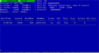 Captura de pantalla de programa Memtest.