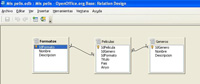 Captura de la ventana de configuración de relaciones en Base.