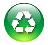 Logo del reciclaje de residuos. 