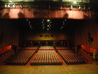 Foto de un teatro tomada desde en escenario.