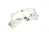 Gafas de protección de plástico, transparente y de gomillas.