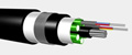 Estructura de un cable de fibra óptica con nombre.