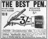 Anuncio antiguo sobre una marca de lápiz.