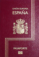 Foto de la Cubierta de un pasaporte español.