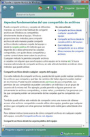 Ventana de ayuda del sistema operativo Windows.