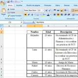 Hoja Excel de empleados, podemos ver las distintas opciones de Excel como son portapapeles, alineación y fuente dentro del menú inicio.