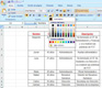 En la hoja de trabajo de Excel se selecciona un botón que tiene una A mayúscula y aparece un cuadrado con todos los colores para seleccionar el que queramos.